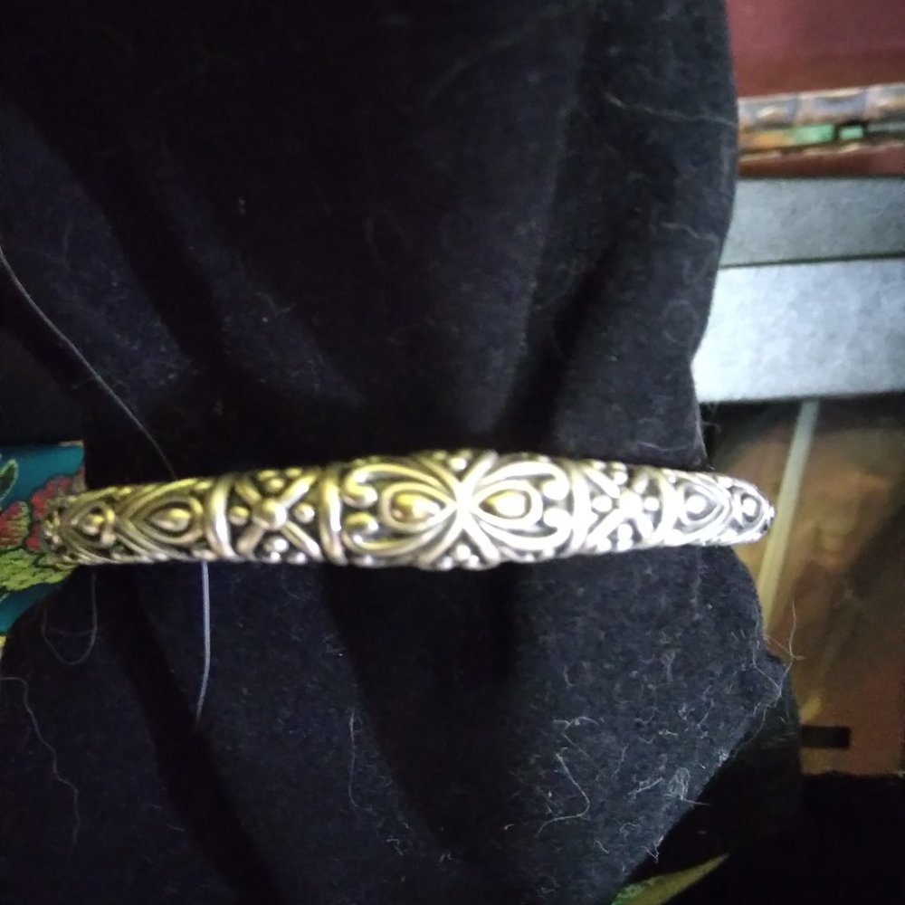 John Hardy silver bracelet,gold 14K accents-LOW BALL OFFERS NOT APPRECIATED